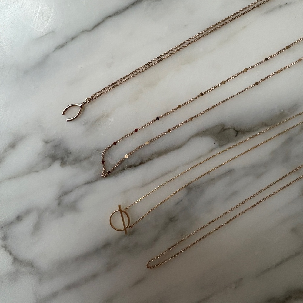 Bundle of Four Gold Necklaces